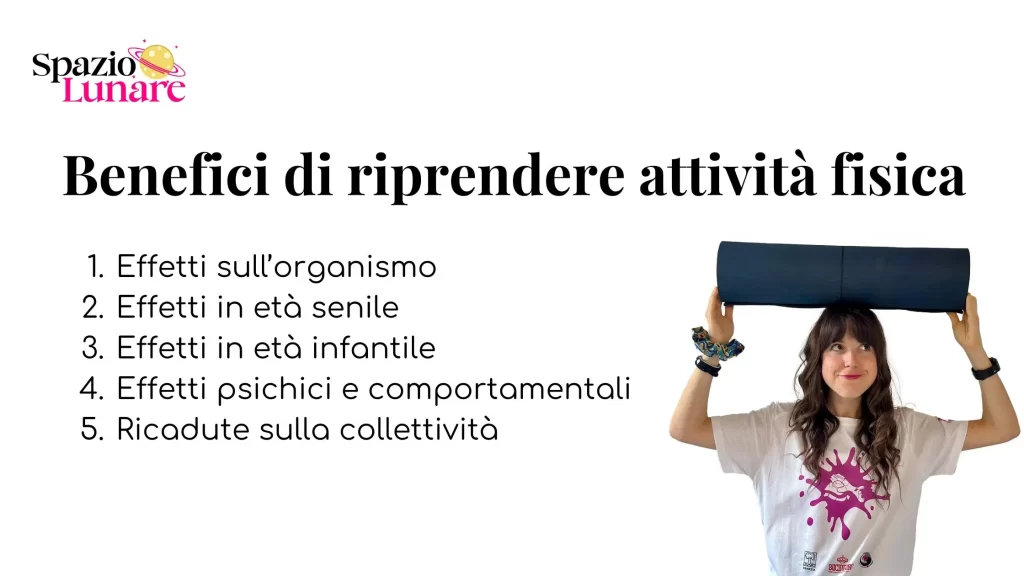 benefici di riprendere attività fisica