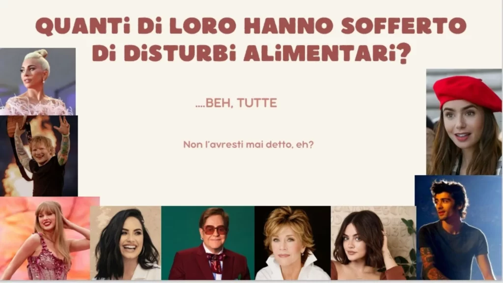 celebrità e disturbi alimentari
